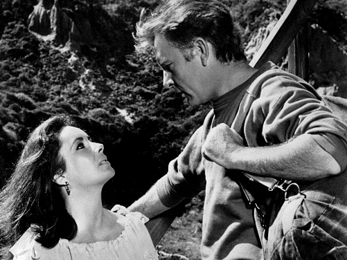 Elizabeth Taylor i Richard Burton w filmie Brodziec