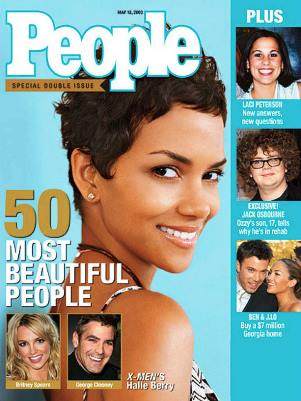 Po kolei lista najpiękniejszych kobiet na świecie chronologicznie Halle Berry magazyn People